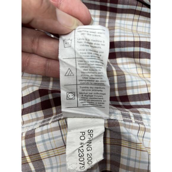 Carhartt Brown Plaid Short Sleeve 2XL Tall Pre-Owned in good condition - Picture 10 of 10